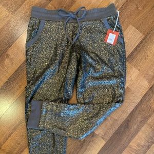 Sequined joggers.